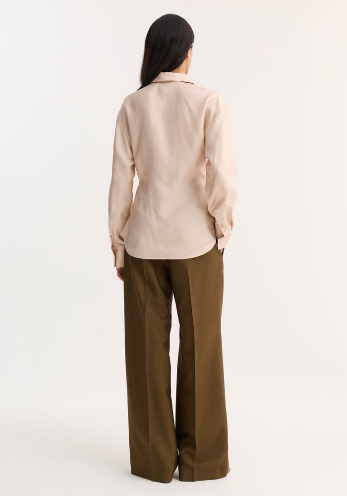 Silk shaped shirt | rose