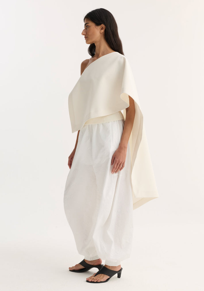 Draped cape top | cream