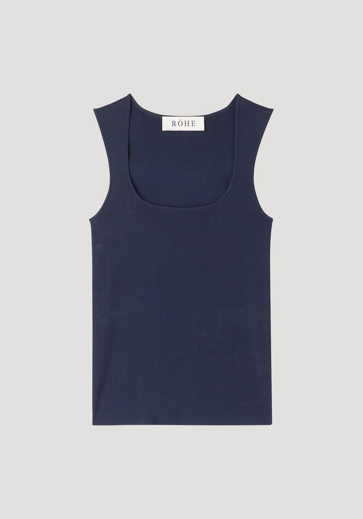 Bustier shaped knitted top | navy