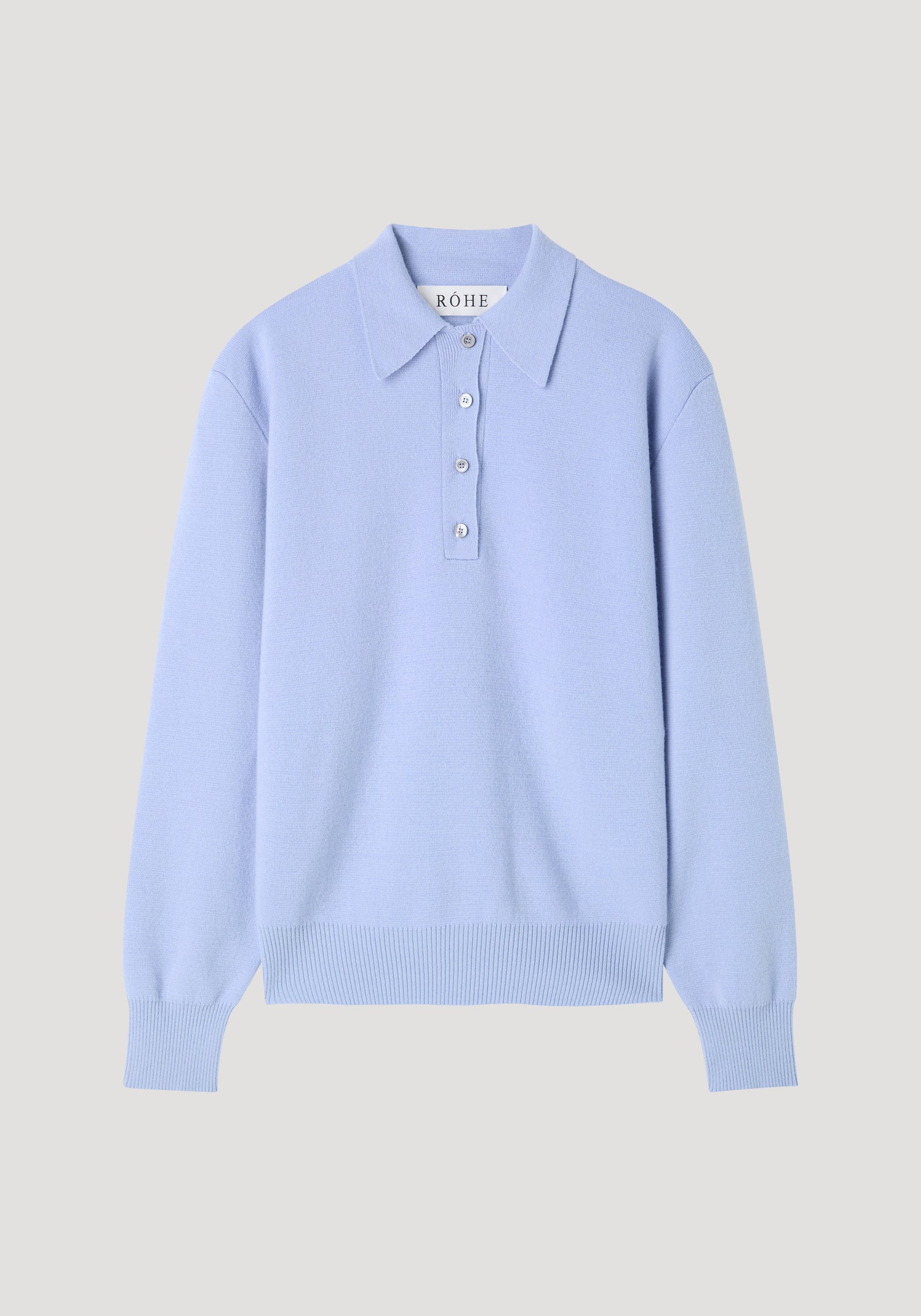 Compact knitted polo | baby blue