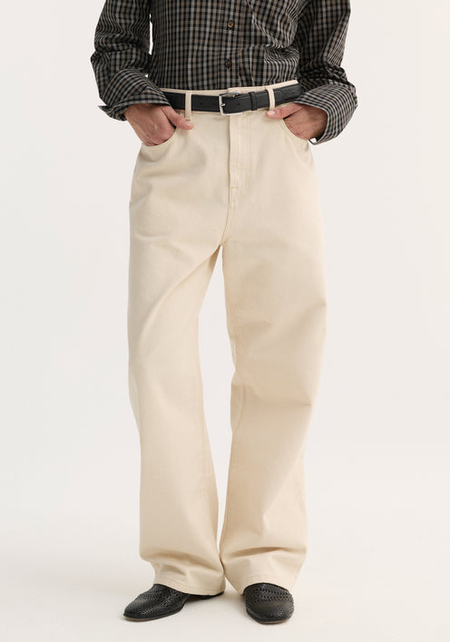 Baggy fit denim | ecru