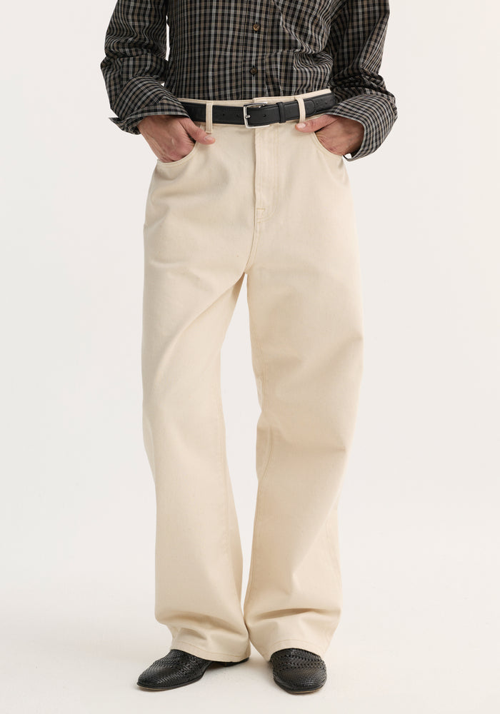 Baggy fit denim | ecru