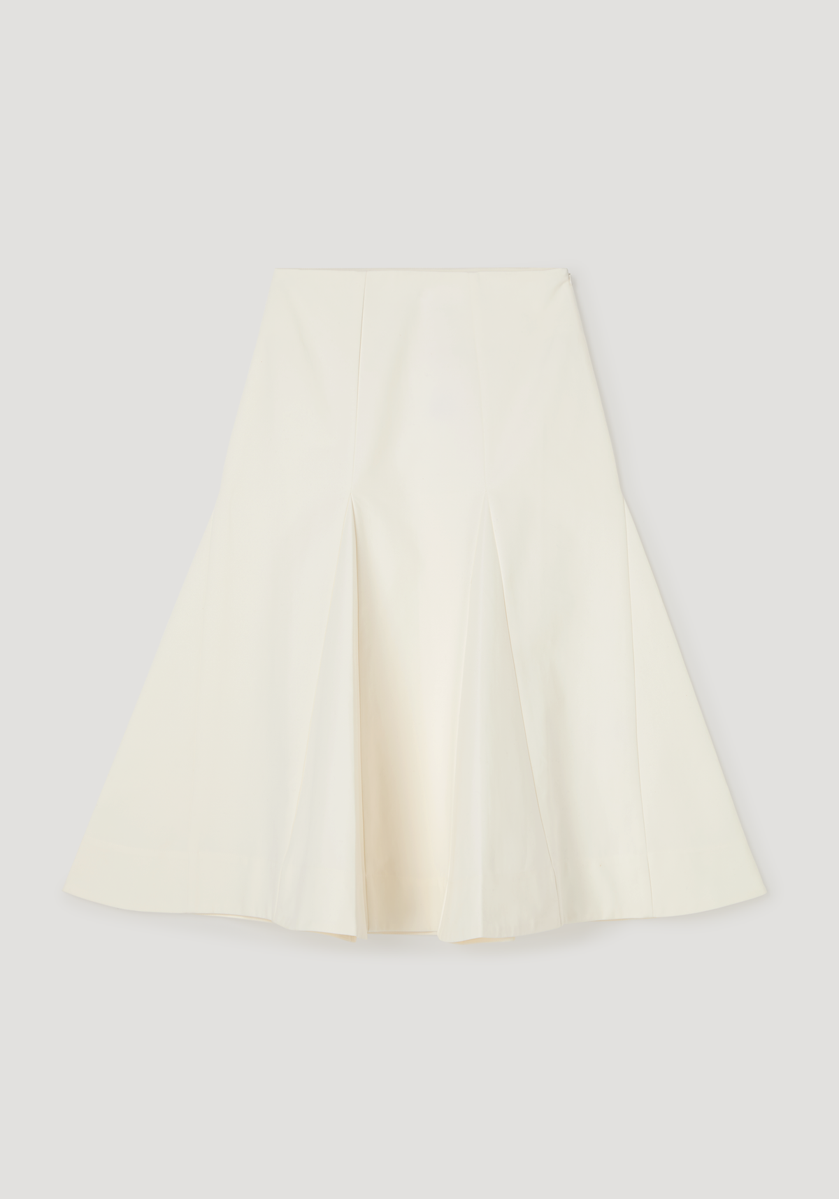 Sculptural cotton skirt | paper white