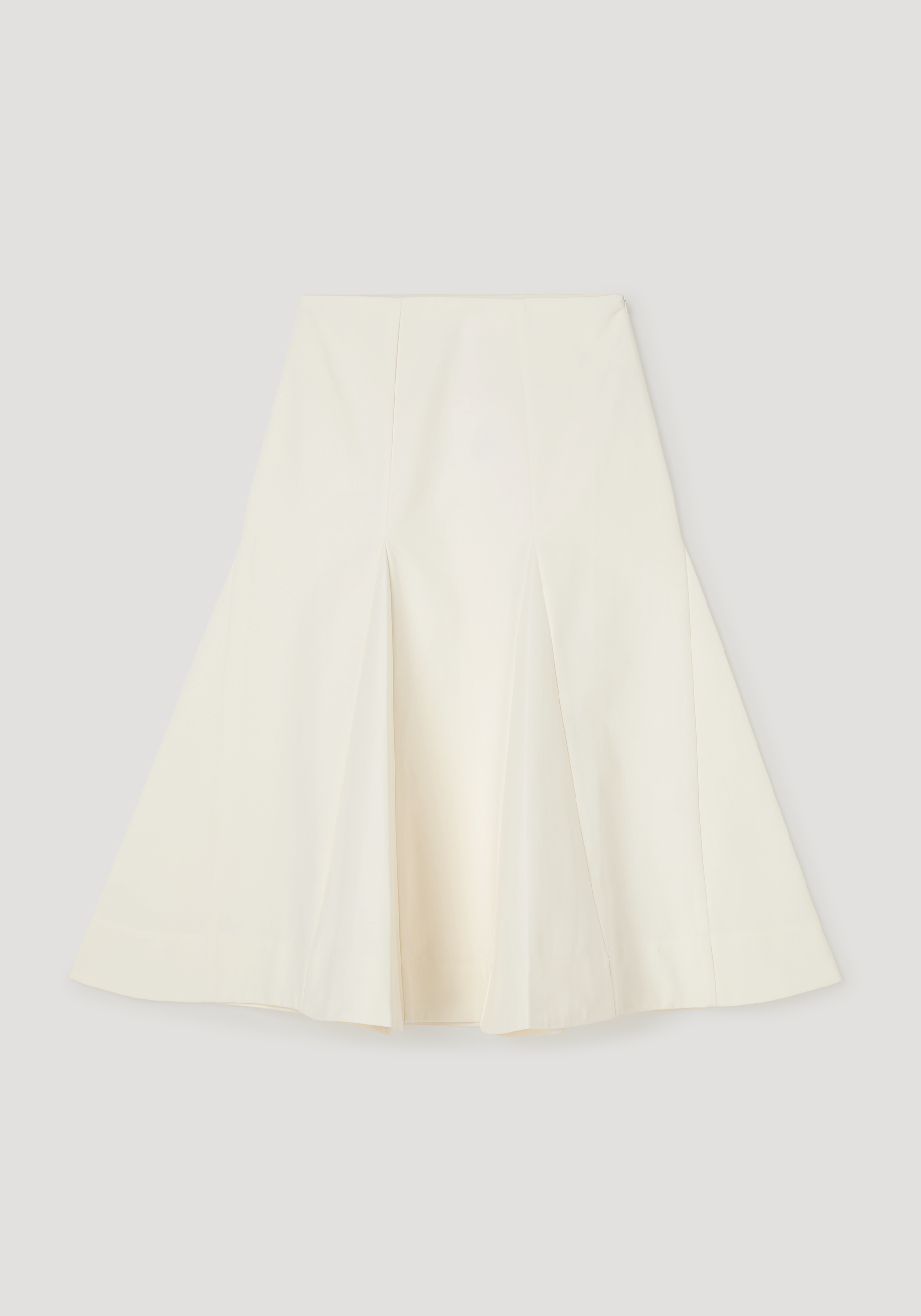 Sculptural cotton skirt | paper white
