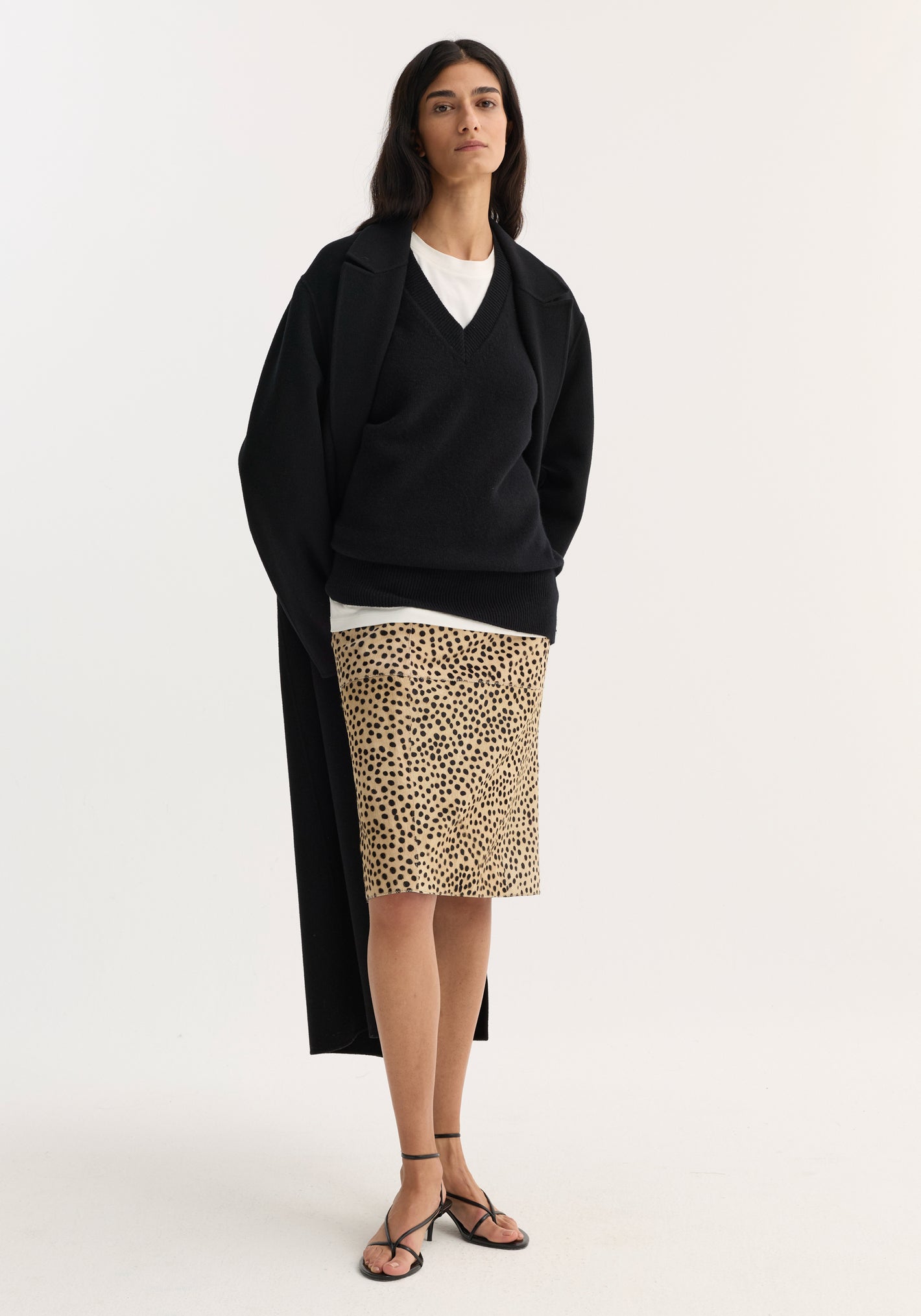 Pony hair pencil skirt | cheetah