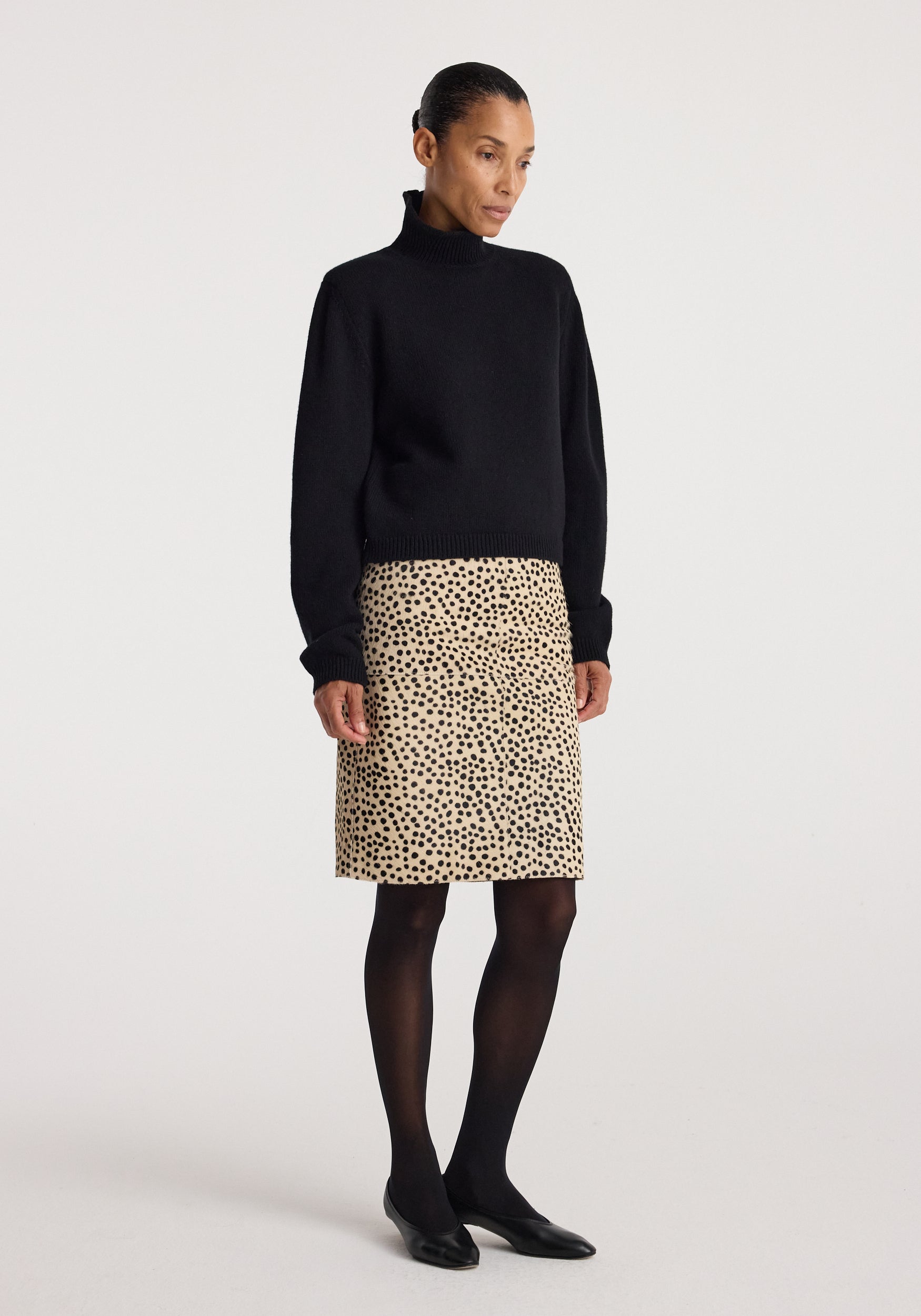 Pony hair pencil skirt | cheetah