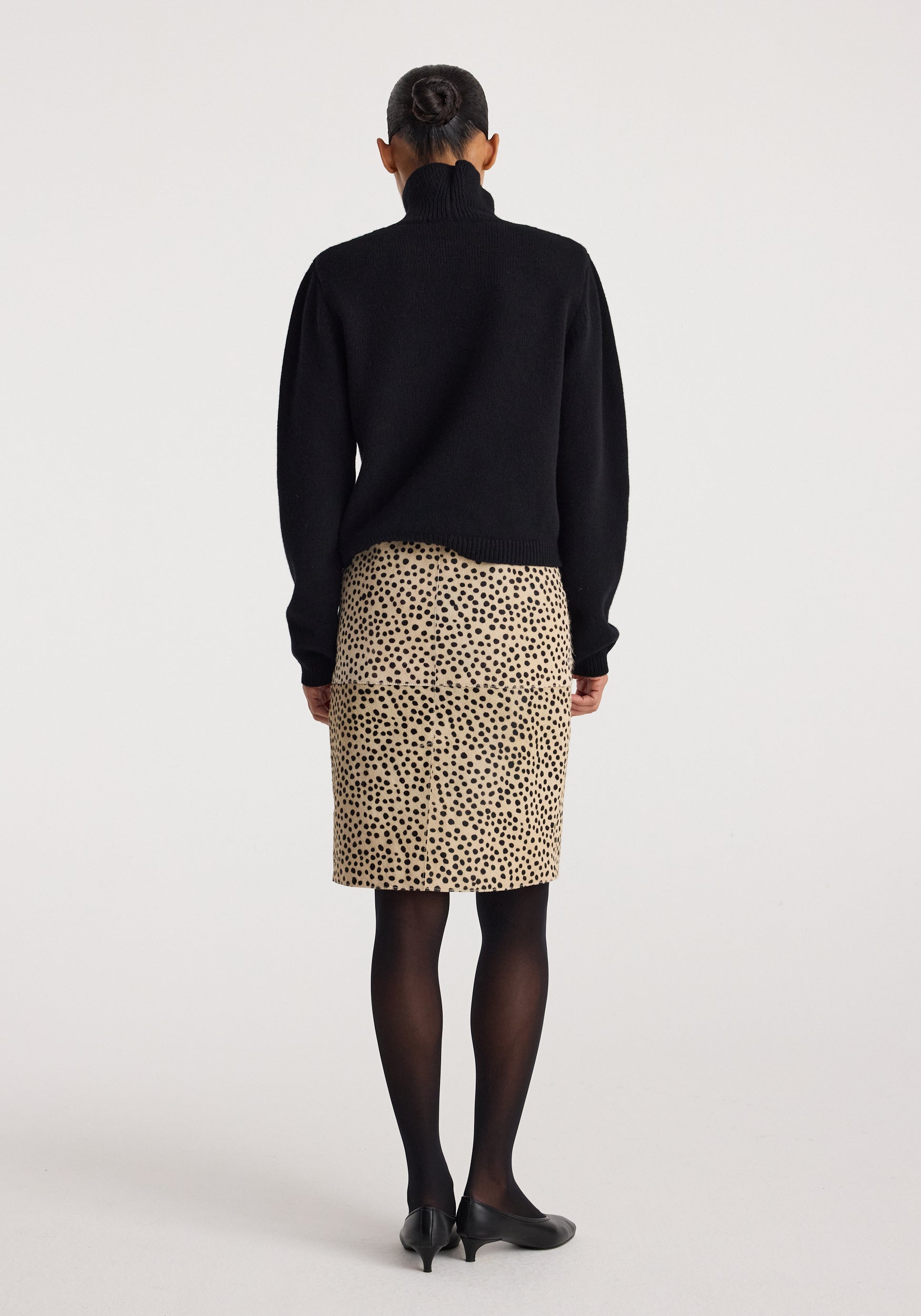 Pony hair pencil skirt | cheetah