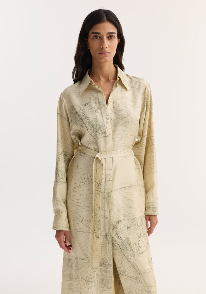 Silk open back wrap dress | Amsterdam