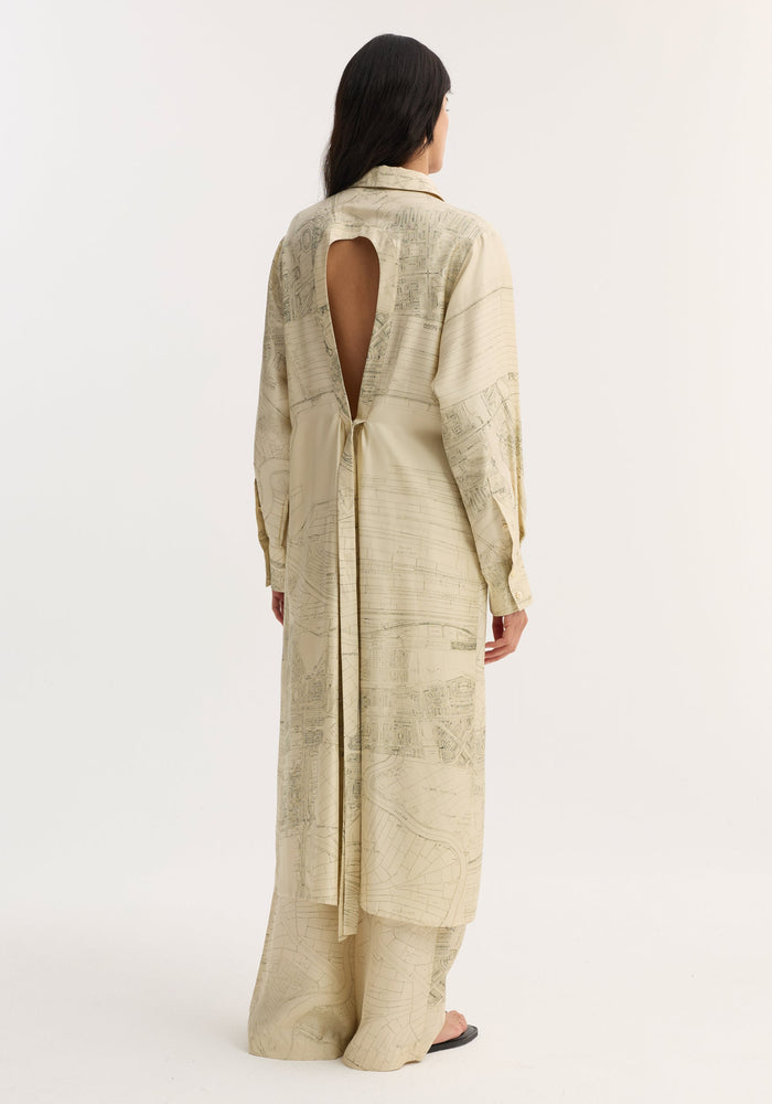 Silk open back wrap dress | Amsterdam