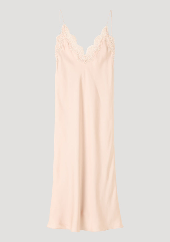 Lace slip dress | rose