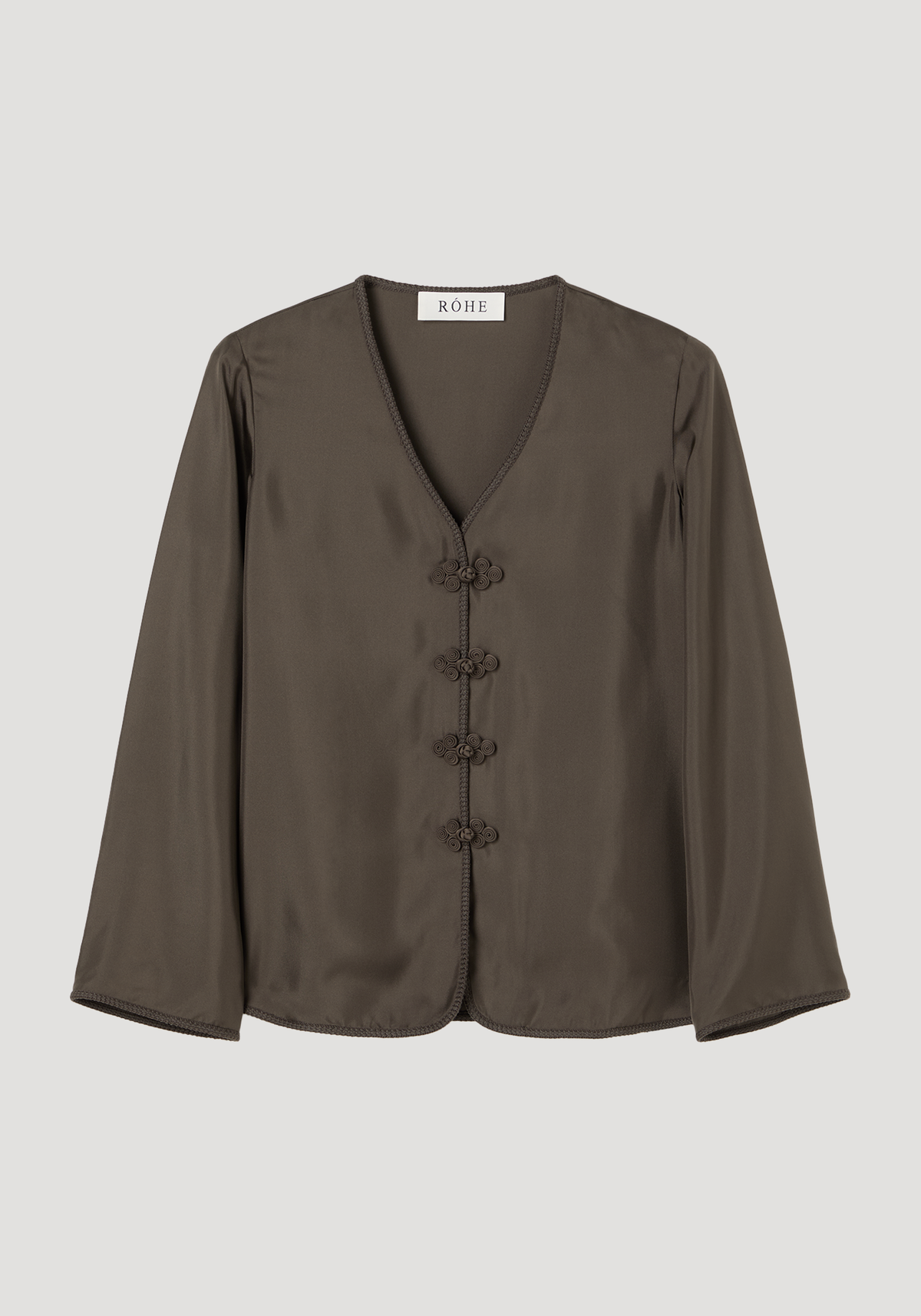 Pankou closure silk top | earth