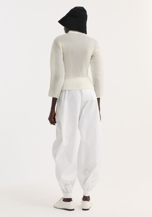 Plissé cardigan | cream