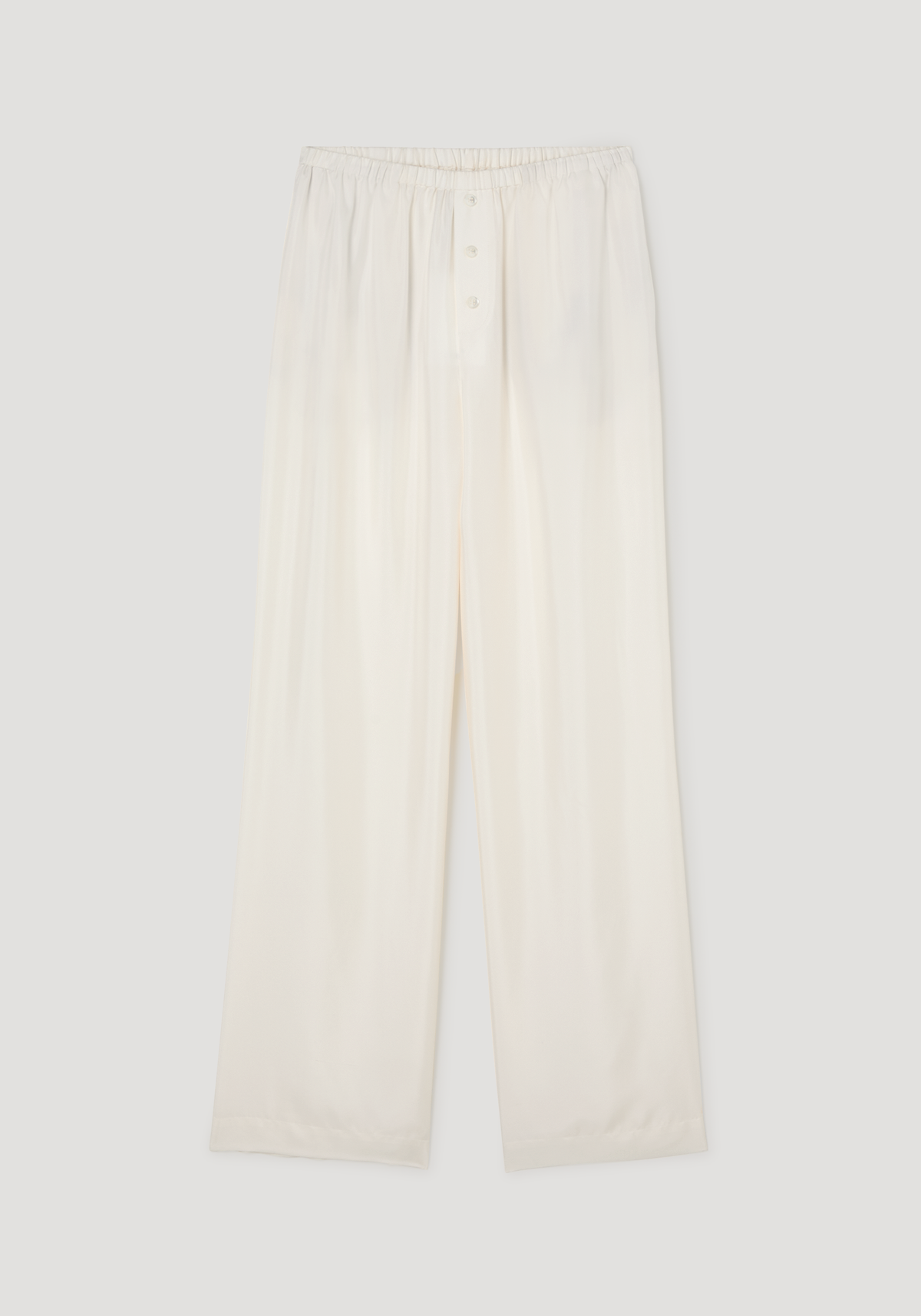 Relaxed silk trousers | cream