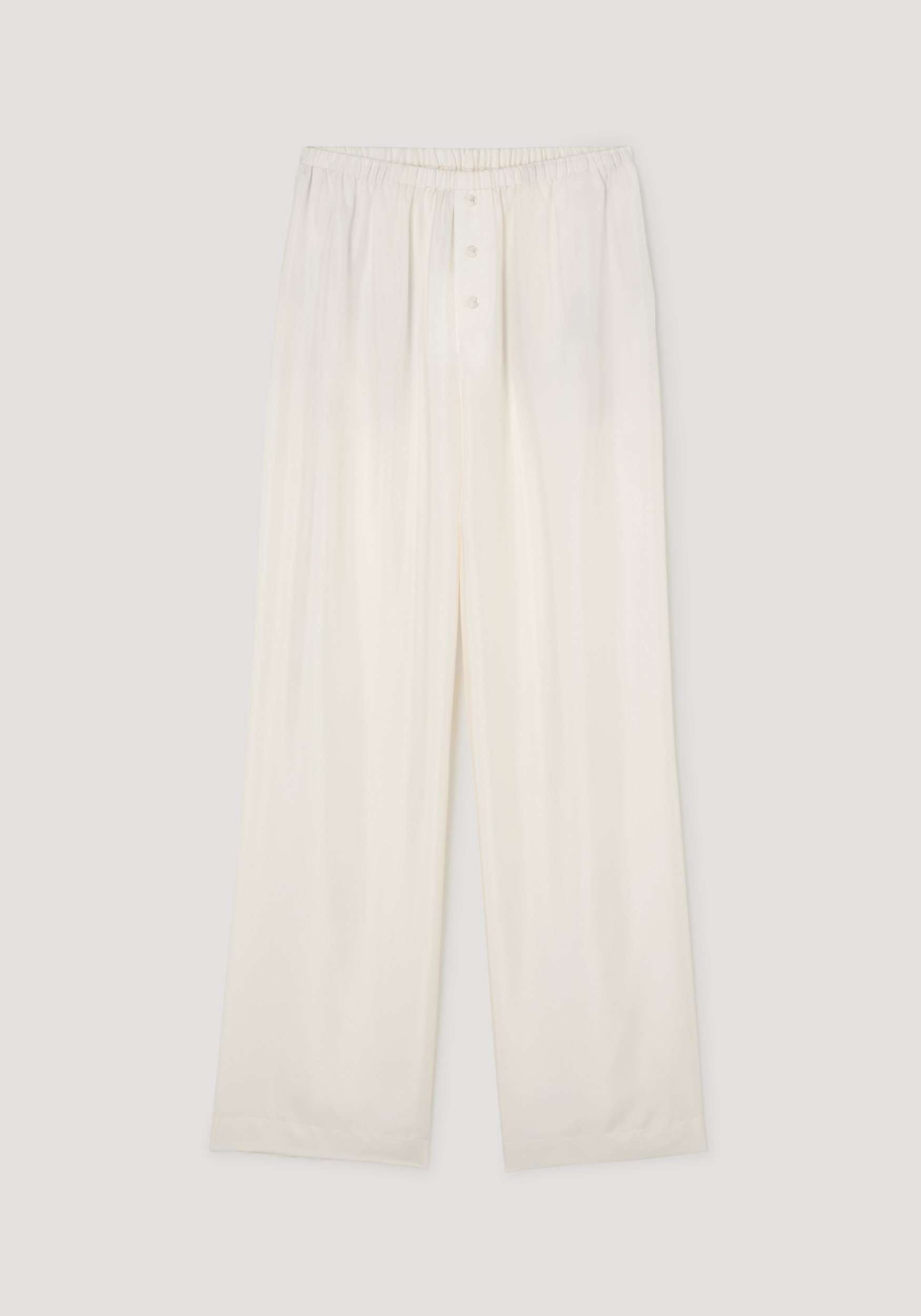 Relaxed silk trousers | cream