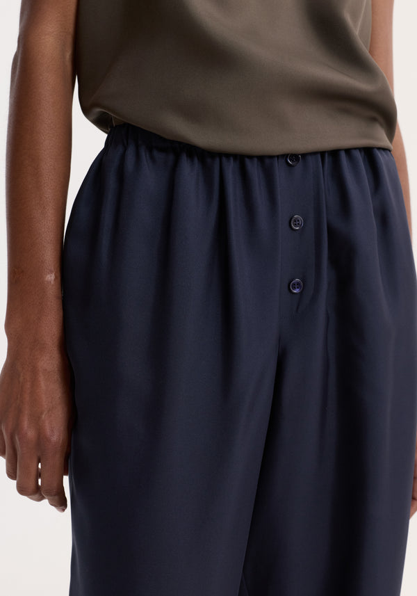 Relaxed silk trousers | night