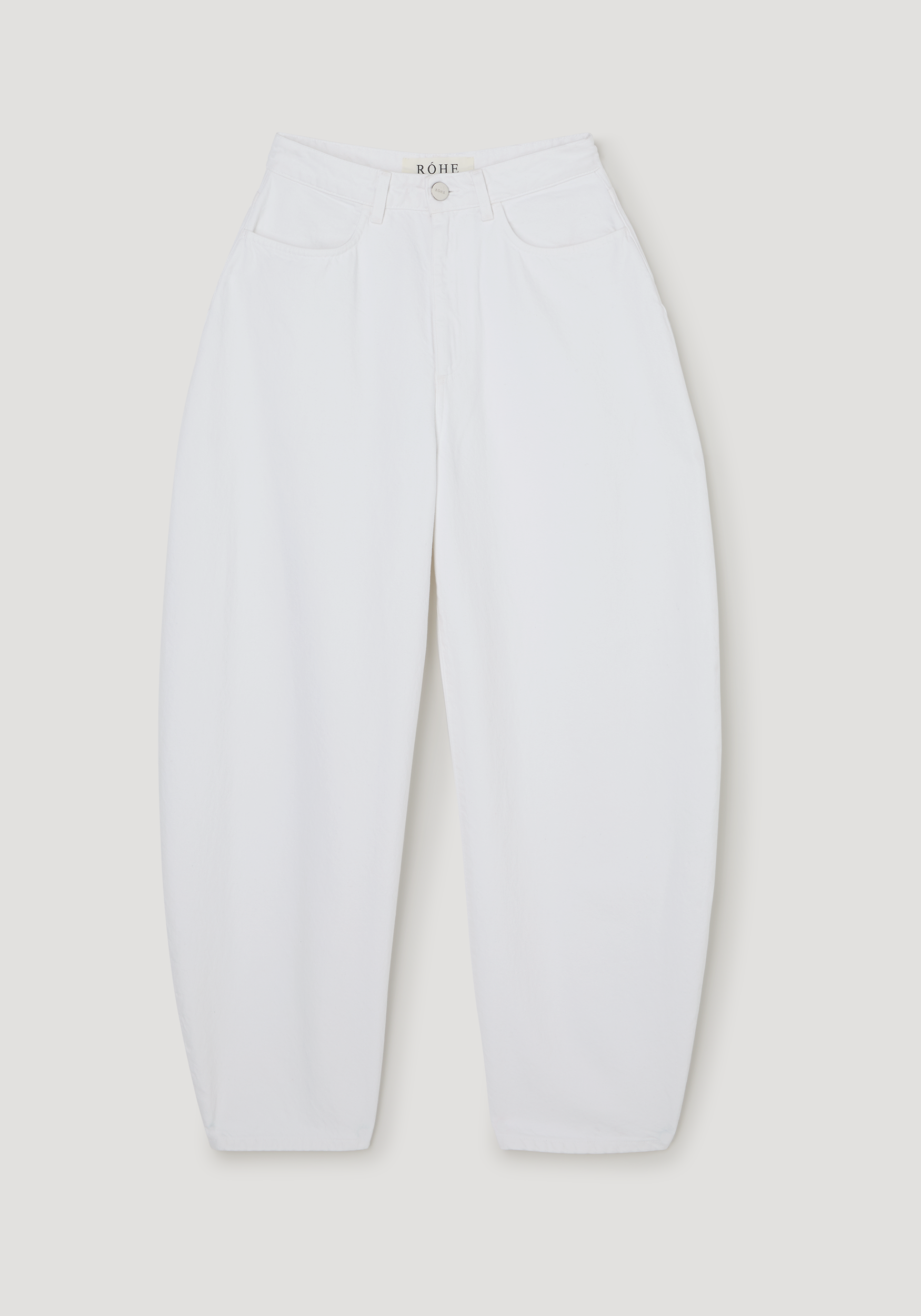 Sculptural denim trousers | optic white