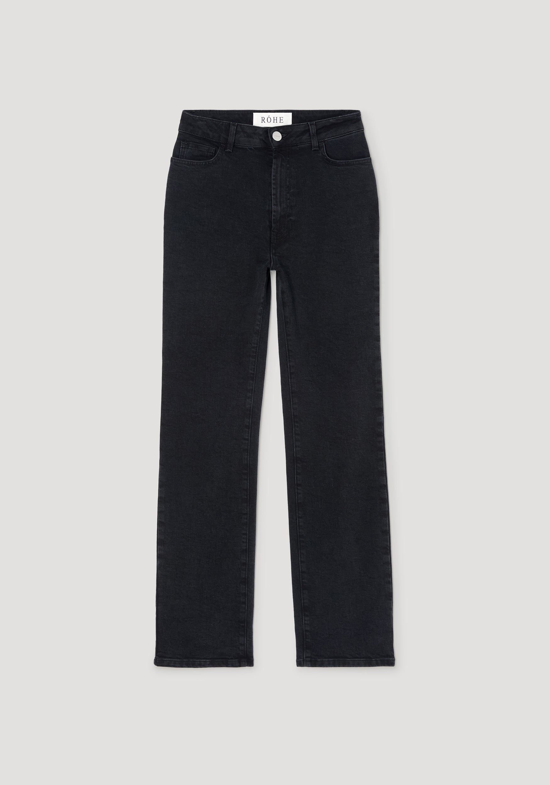 Lino - high rise straight denim | black