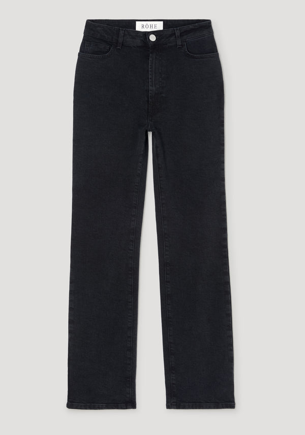 Lino - high rise straight denim | black