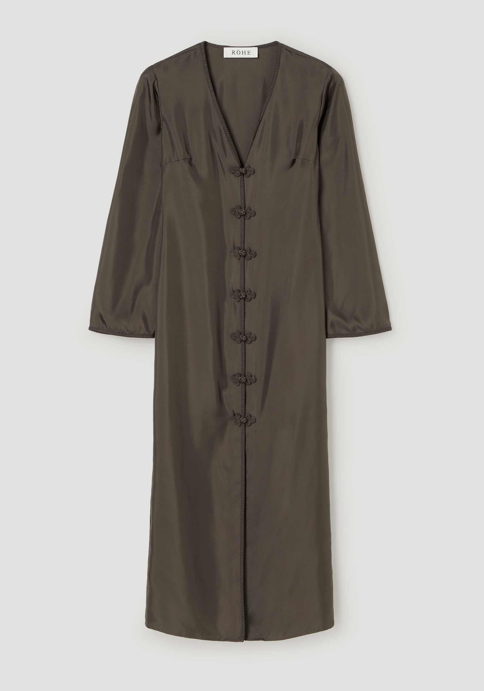 Pankou closure silk dress | earth