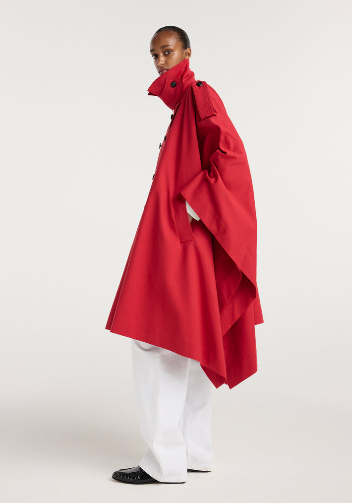 Cape trenchcoat | cherry