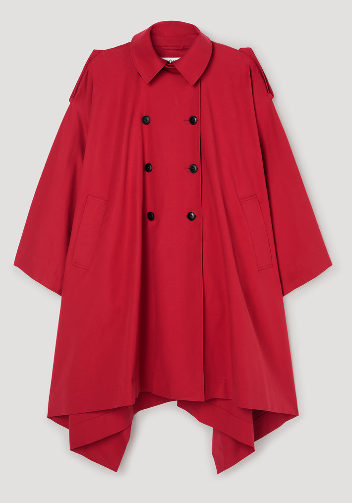 Cape trenchcoat | cherry