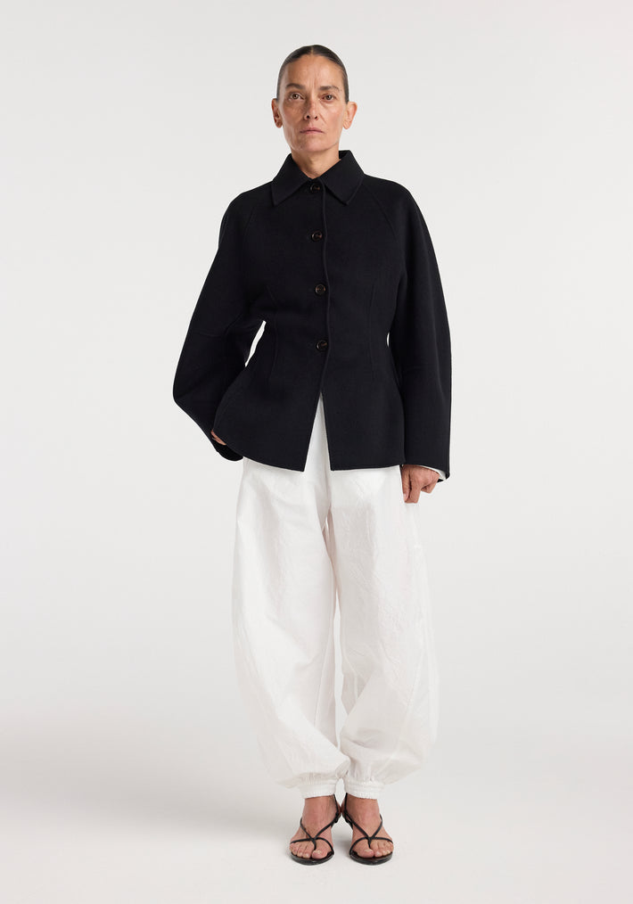 Double-faced sculptural jacket | black
