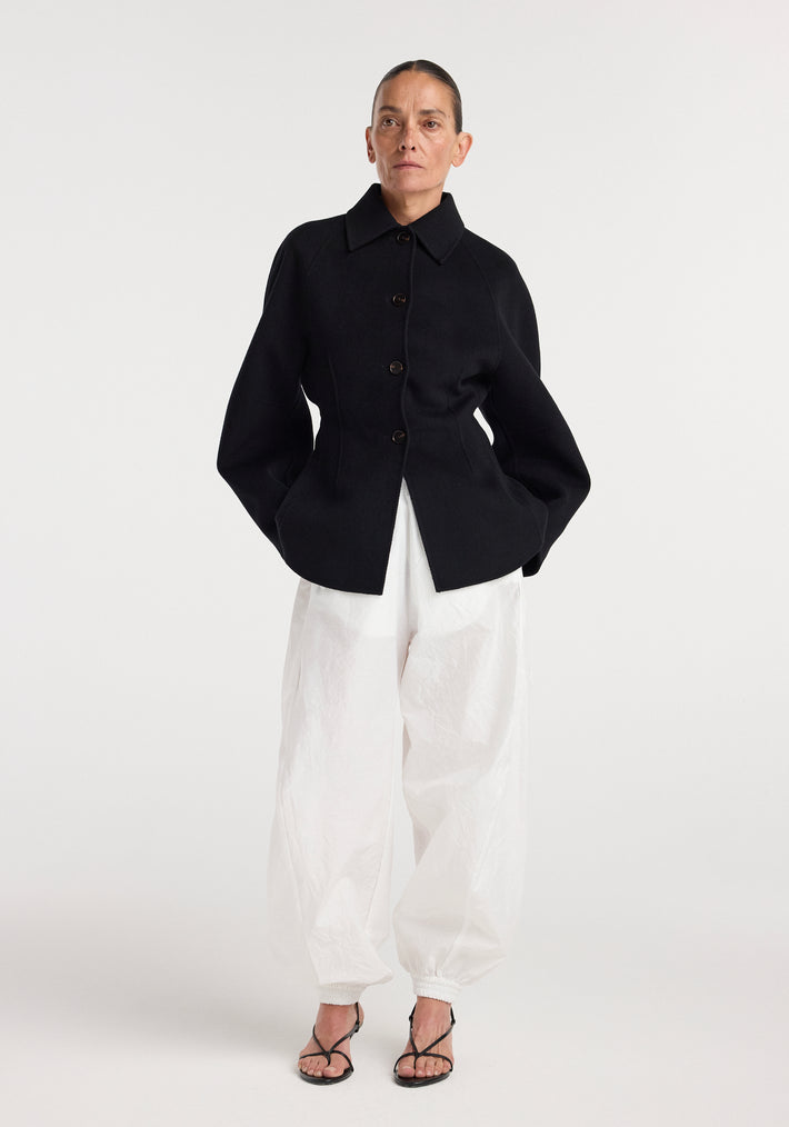 Double-faced sculptural jacket | black