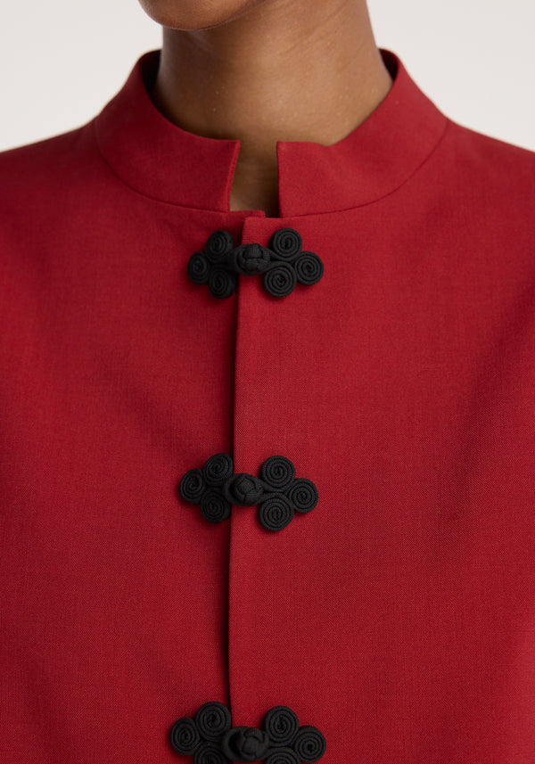 Pankou closure jacket | carmine