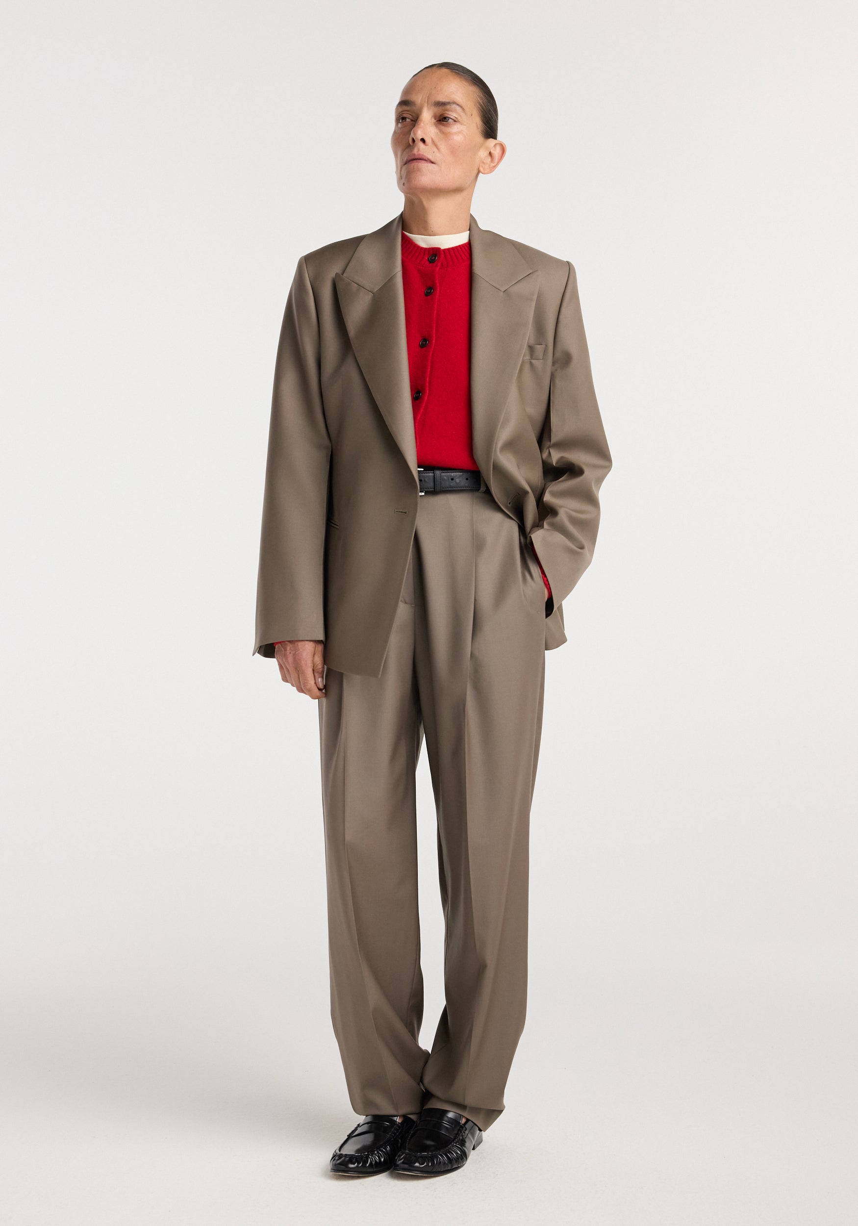 Hourglass shaped blazer | desert brown