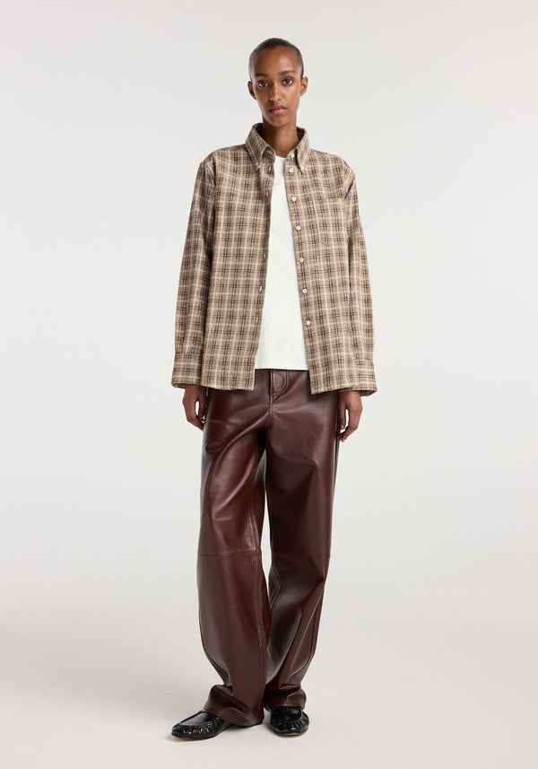 Oxford bouclé check shirt | boucle check
