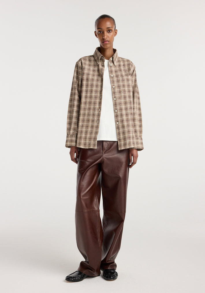 Oxford bouclé check shirt | boucle check