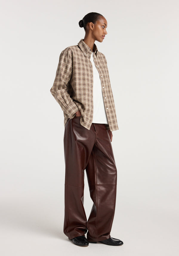 Oxford bouclé check shirt | boucle check