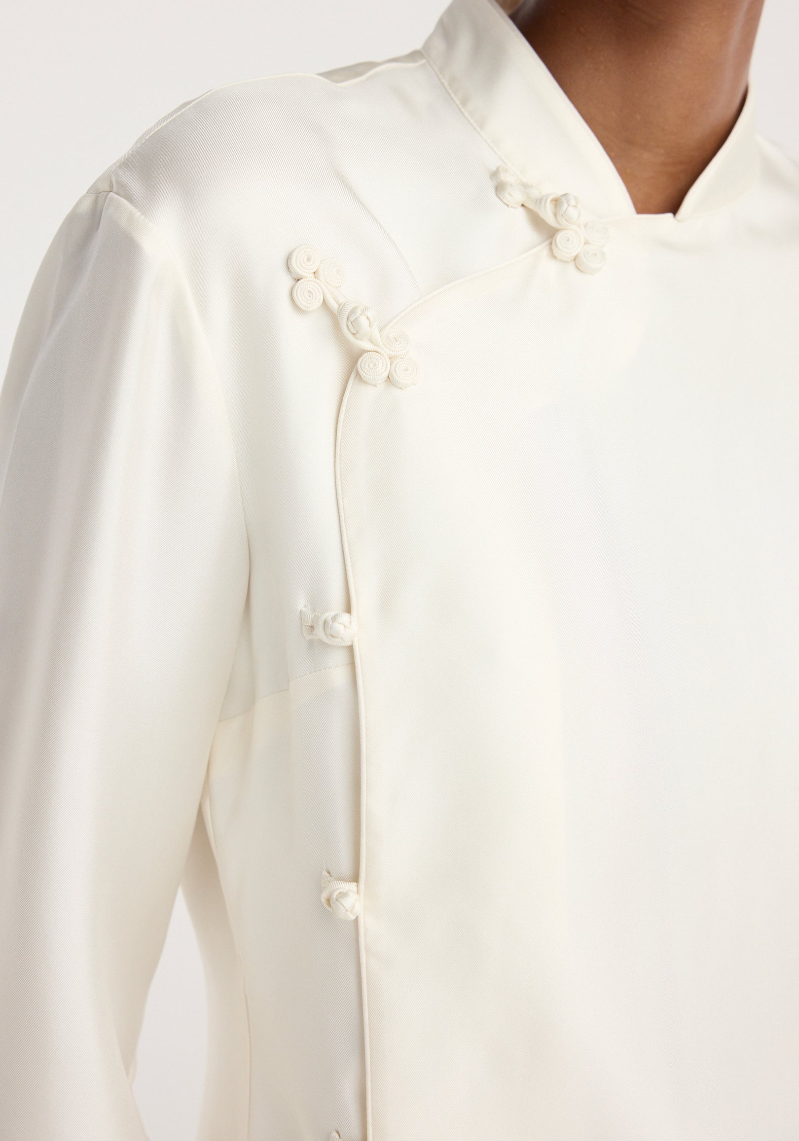 Pankou closure silk top | cream