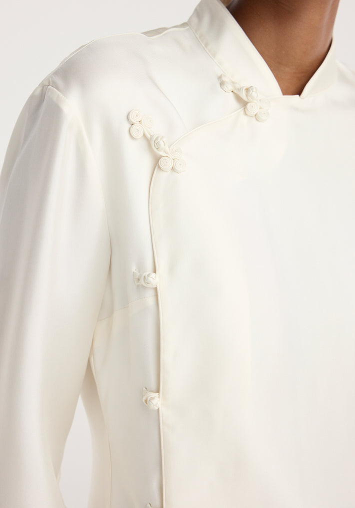 Pankou closure silk top | cream