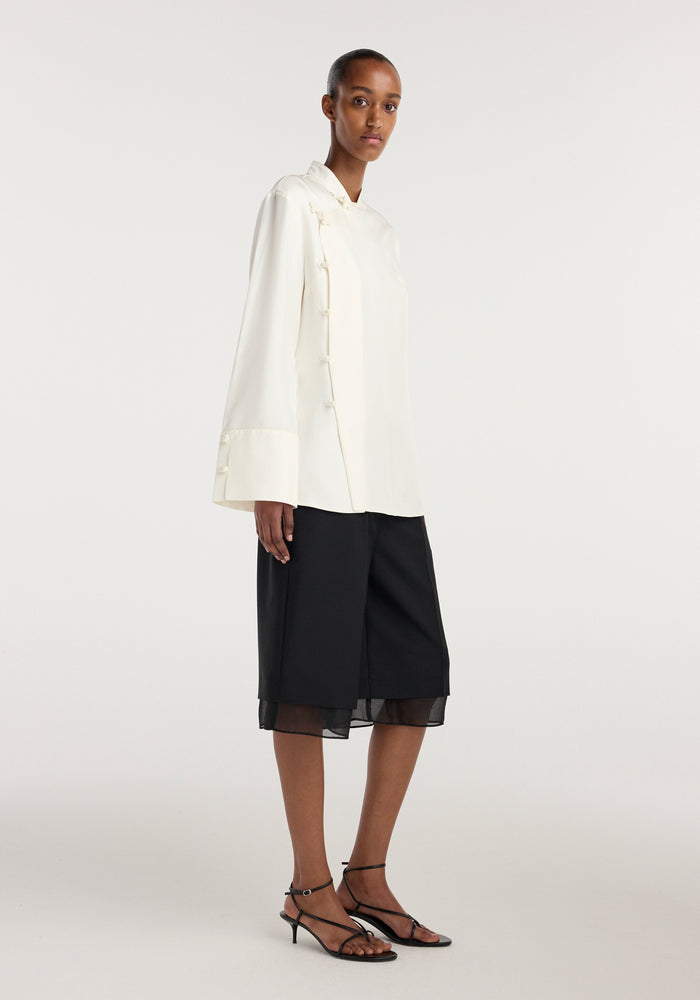 Pankou closure silk top | cream
