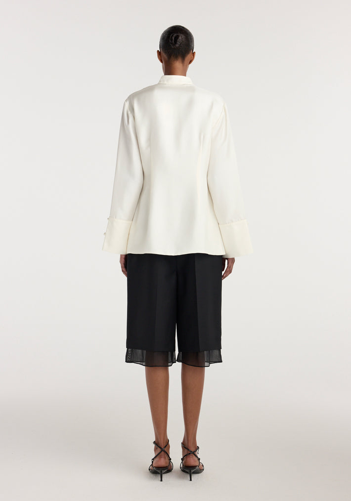 Pankou closure silk top | cream