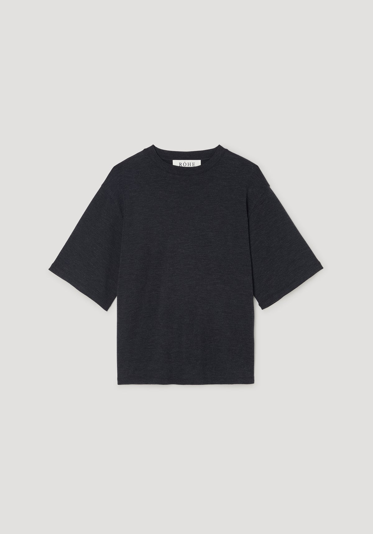 Oversized merino t-shirt | anthracite melange