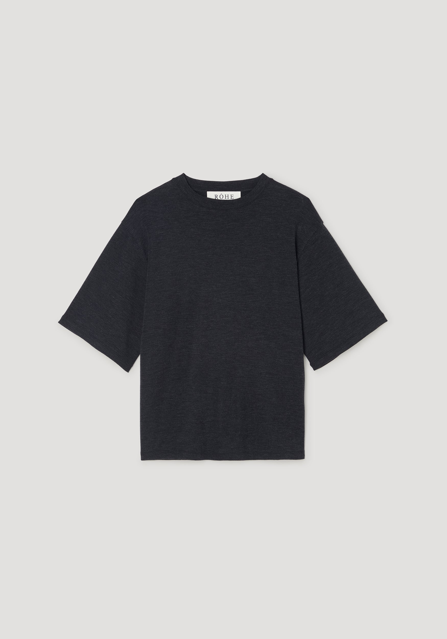 Oversized merino t-shirt | anthracite melange