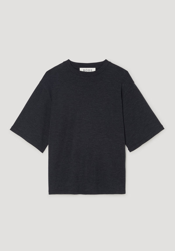 Oversized merino t-shirt | anthracite melange