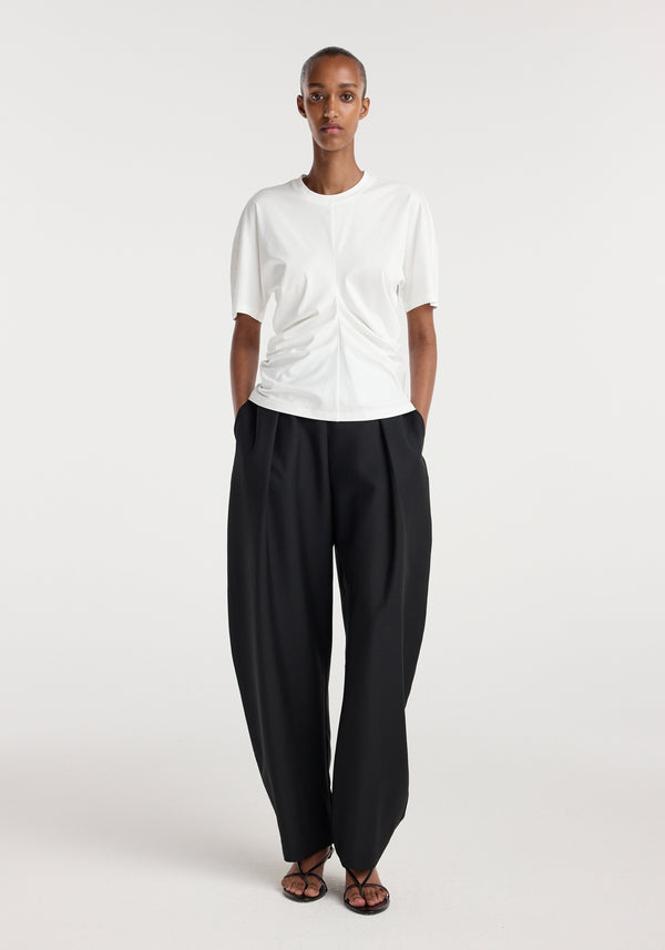 Draped t-shirt | off white