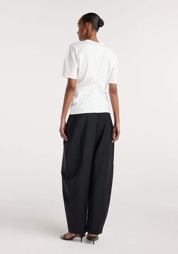 Draped t-shirt | off white