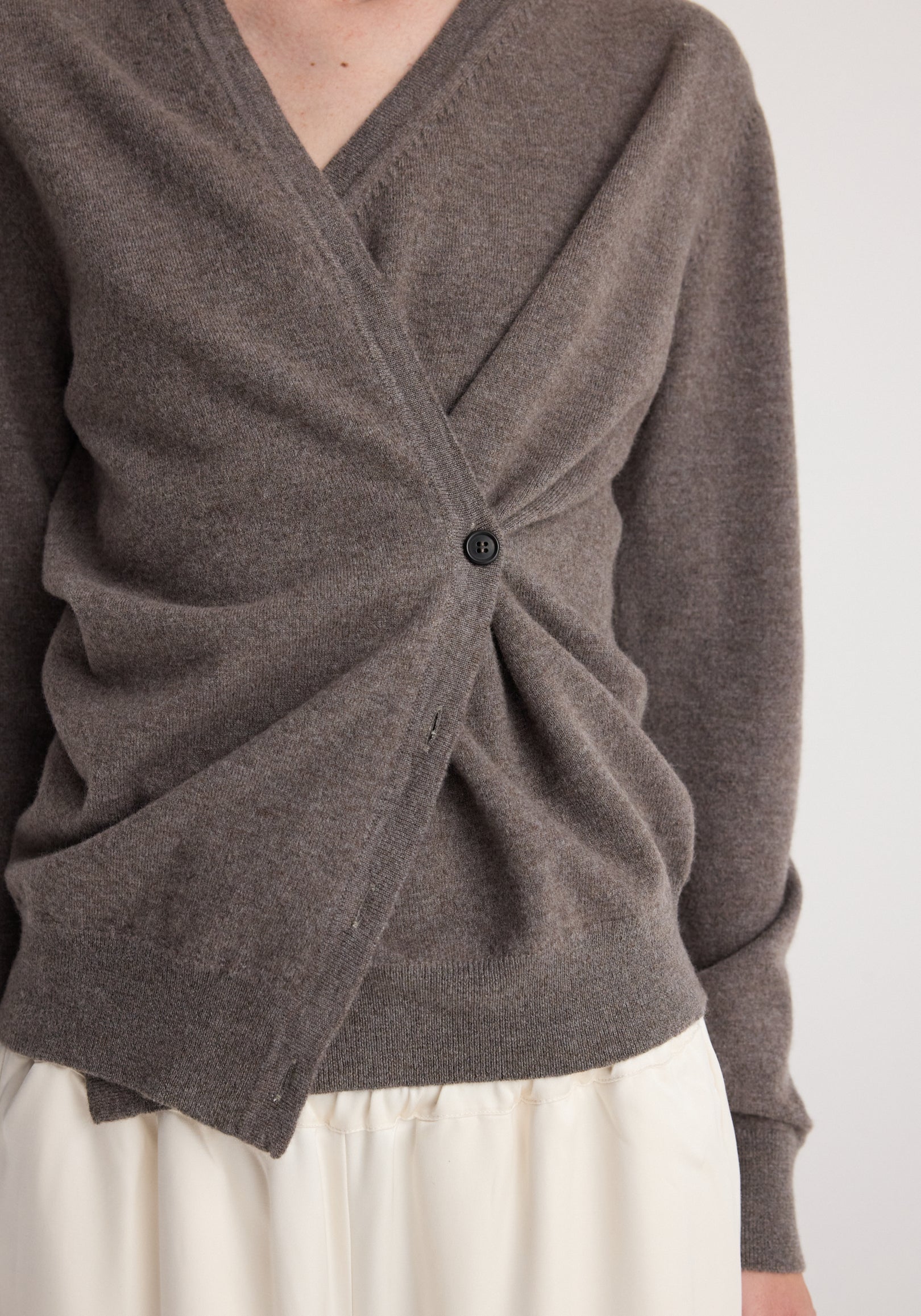 Twisted ballet cardigan | mud
