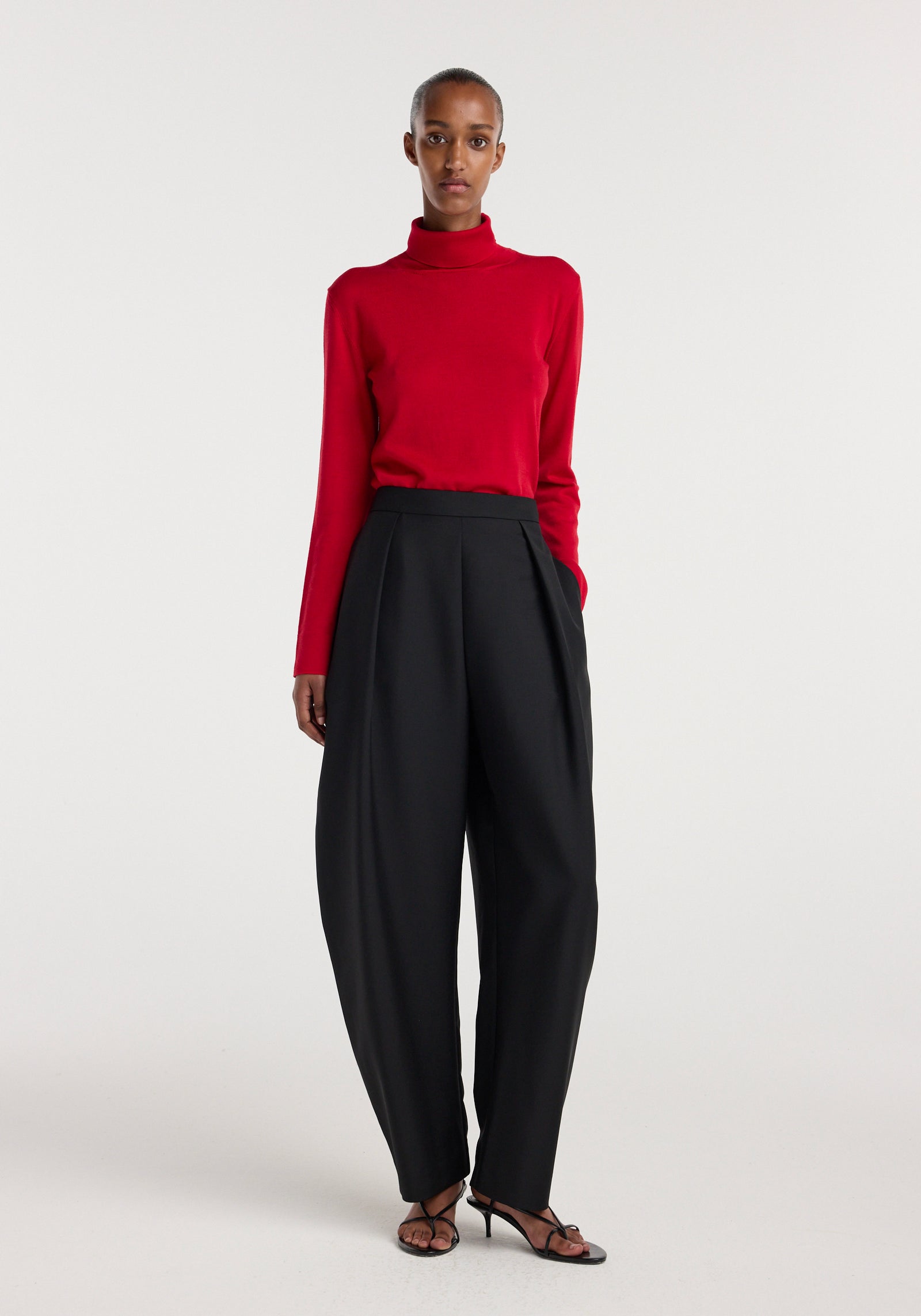Puck - Sculptural tailored trousers | black