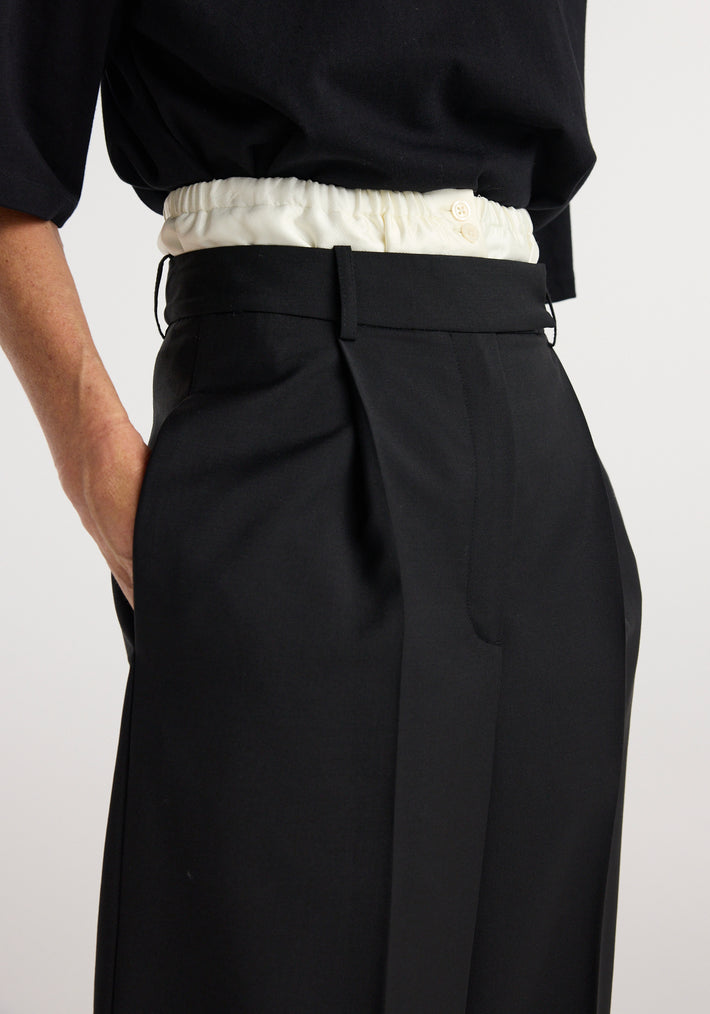 Boxer detailed trousers | black