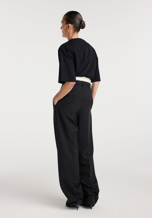 Boxer detailed trousers | black