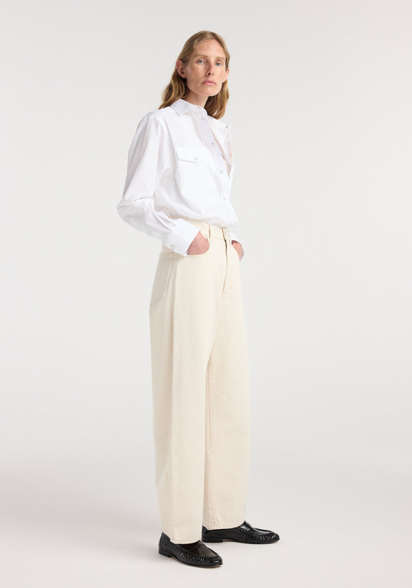 Berber - Barrel leg denim | ecru