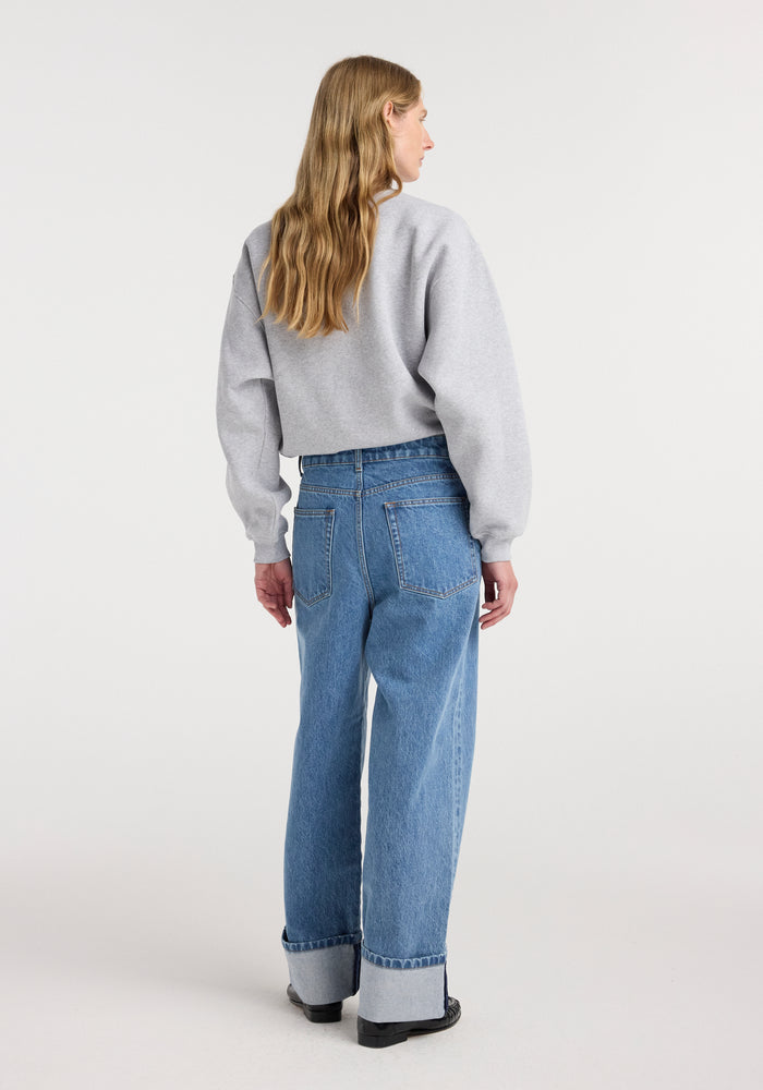 Rixt - Turn-up baggy denim | heritage blue
