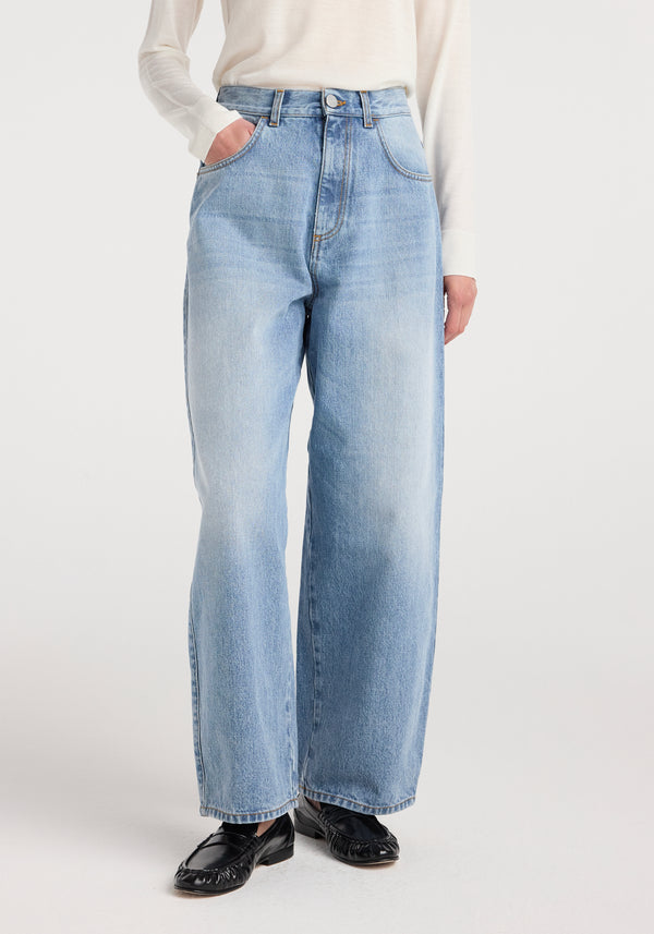 Berber - Barrel leg denim | classic blue