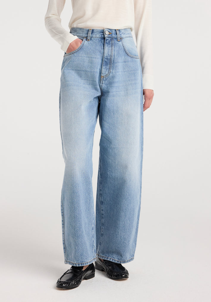 Berber - Barrel leg denim | classic blue