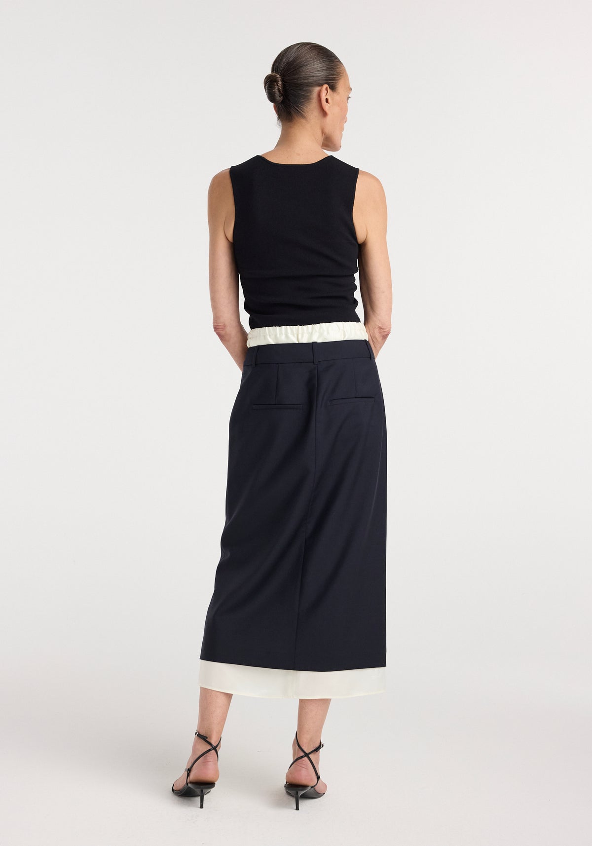 Boxer detailed skirt | navy